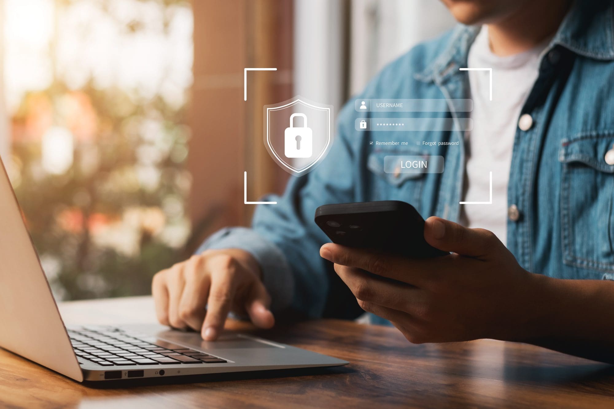 Concept of cyber security, information security and encryption,